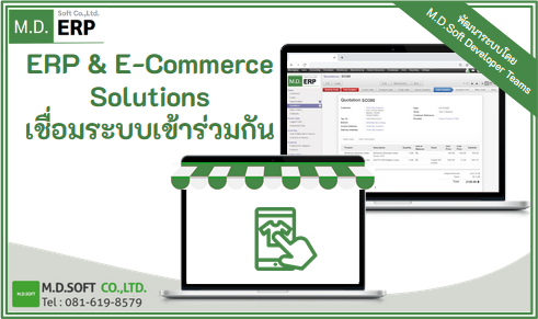 ERP & E-Commerce Solutions เชื่อมระบบเข้าร่วมกัน