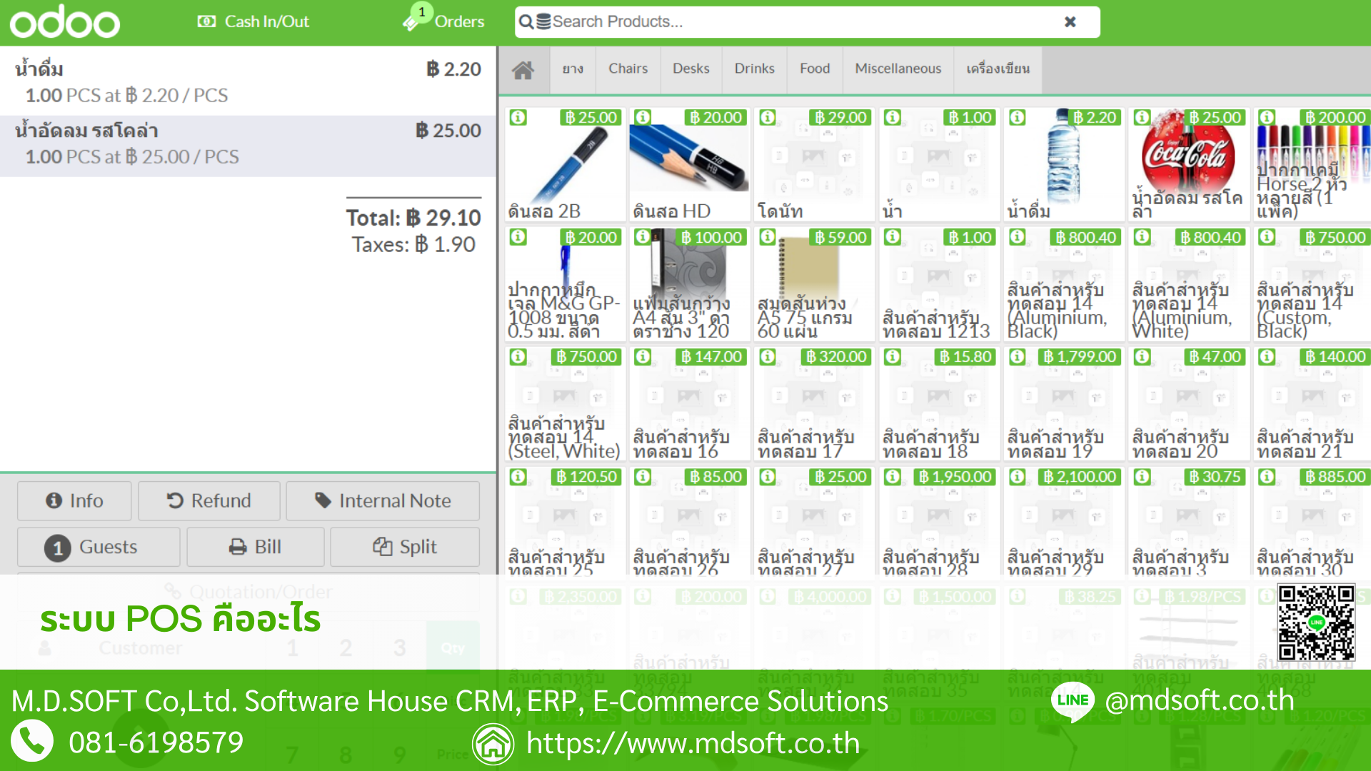 ระบบ POS คืออะไร ภาพหน้าปก ระบบ POS แสดงรายละเอียดในหน้าโปรแกรมขาย