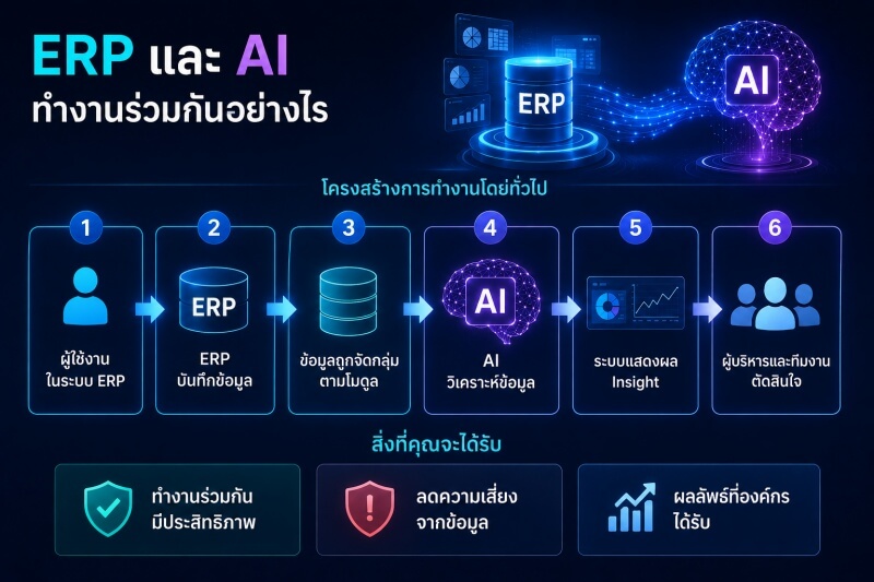 อธิบายโครงสร้างการทำงานของระบบ ERP และ AI