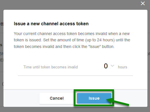ให้กด Issue ที่ช่อง Channel access token (long-lived) เพื่ออายุของ access token (กำหนดเป็น 0 หรือไม่กำหนดก็ได้ค่าก็จะกำหนดให้ 0 เอง)