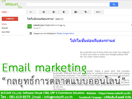 Email marketing กลยุทธ์ทางการตลาดแบบออนไลน์ ระบบ ERP